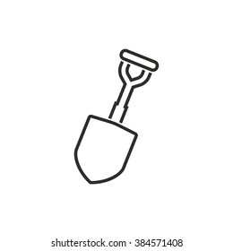 Shovel  icon  on white background. Vector illustration.