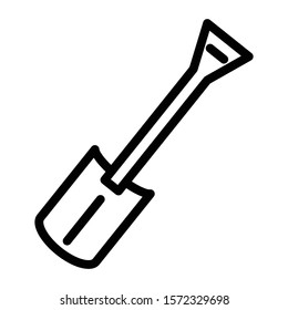 shovel icon outline vector design