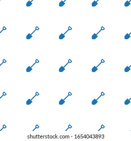 Schaufeln Sie ein Symbol-Muster nahtlos einzeln auf weißem Hintergrund. Bearbeitbar gefülltes Schaufelsymbol. Bildsymbole für Web und Mobile.