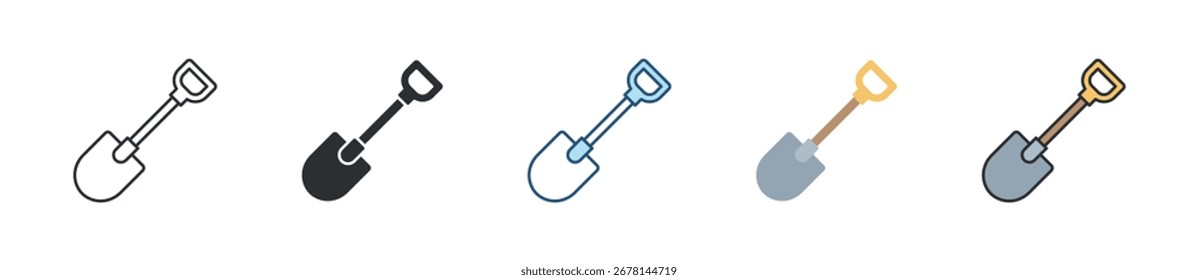 Shove-Symbol-Sammlung mit mehreren Stilen