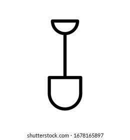 Shovel icon set with outline style. Vector graphic illustration. Suitable for website design, logo, app, template, and Ui
