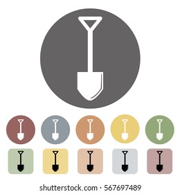Shovel icon set.Vector illustration

