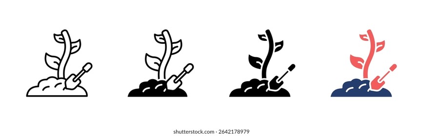Shovel icon sheet multiple style collection