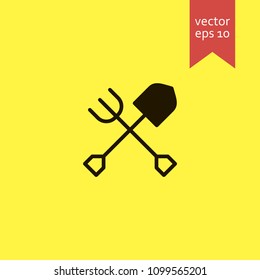 shovel. shovel icon. sign design. Vector EPS 10.
