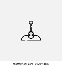 Shovel icon sign vector,Symbol, logo illustration for web and mobile