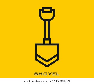 Shovel icon signs