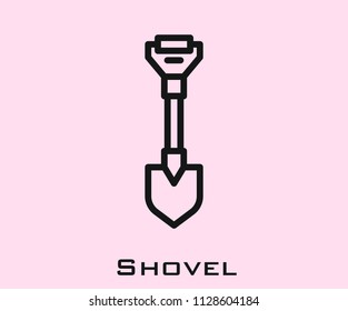 Shovel icon signs
