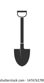 Shovel icon. Simple flat design isolated on white background