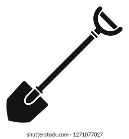 Shovel icon. Simple illustration of shovel vector icon for web design isolated on white background