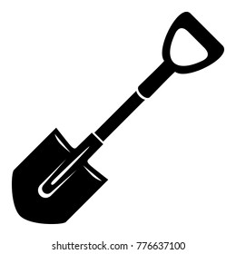 Shovel icon. Simple illustration of shovel vector icon for web