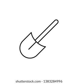 shovel icon. Simple thin line, outline vector of Construction tools icons for UI and UX, website or mobile application