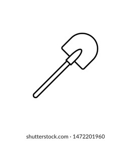 Shovel icon. Simple thin line, outline vector of autumn icons for ui and ux, website or mobile application