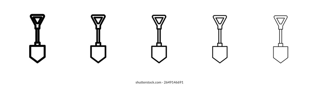 shovel icon simple vector outline logo