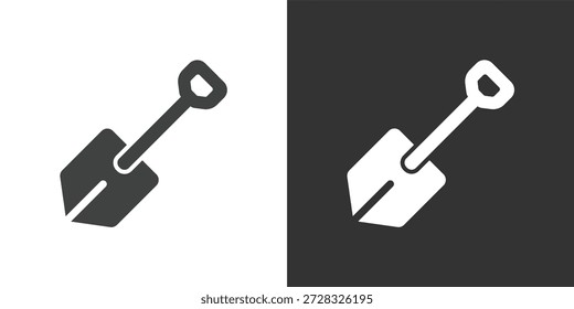 Icono de pala. Icono de la serie de glifos sólidos