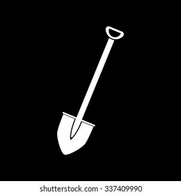 The shovel icon. Spade symbol. Flat Vector illustration