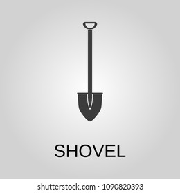 Shovel icon. Shovel symbol. Flat design. Stock - Vector illustration