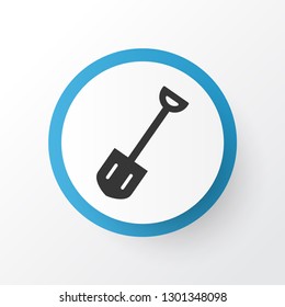 Shovel icon symbol. Premium quality isolated spade element in trendy style.