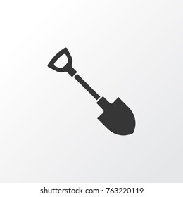 Shovel icon symbol. Premium quality isolated digging element in trendy style.