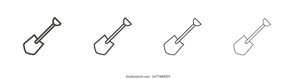 Symbol Schaufel. Vektorgrafik einzeln.