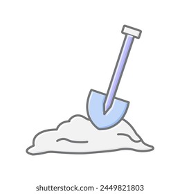 Shovel icon, tool, dig, garden, scoop, editable vector, pixel perfect, illustrator ai file