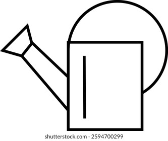 Shovel Icon with Transparent Background. – Line icon of a gardening shovel representing agriculture, landscaping, and soil cultivation with transparent background.