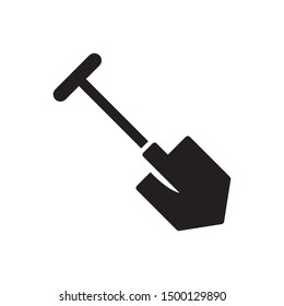 Shovel icon in trendy flat style design. Vector graphic illustration. Suitable for website design, logo, app, template, and ui.  EPS 10.