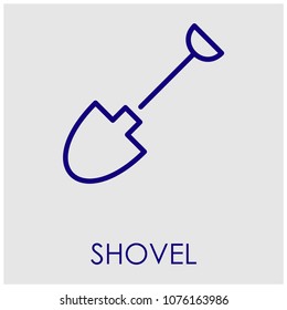 shovel icon vector