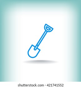 Shovel Icon Vector. 