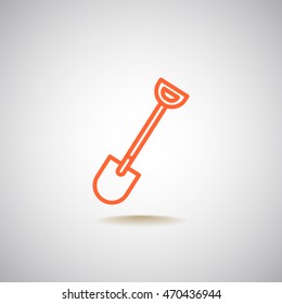 Shovel Icon Vector.