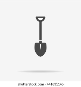 Shovel icon. Vector concept illustration for design.