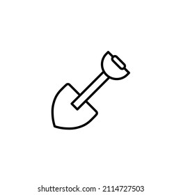 Shovel Icon Vector Design Template. Editable Stroke
Shovel icon, out line vector icon Web  simple thin line vector icon
