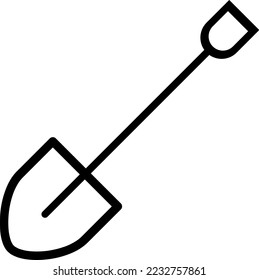 Plantilla de diseño de vectores de iconos de la pala. Accionamiento editable sobre fondo blanco..eps