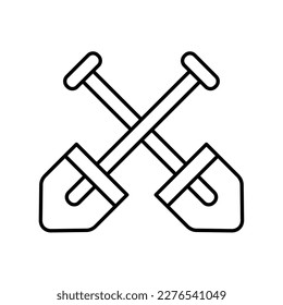 Plantillas de diseño de vectores de icono de la pala aisladas en fondo blanco