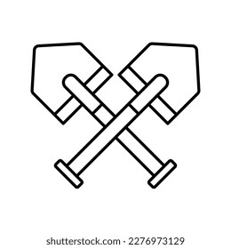 Shovel icon vector design templates isolated on white background
