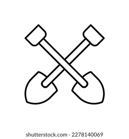 Shovel icon vector design templates isolated on white background