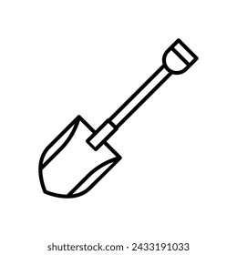 Schaufel-Icon-Vektor. Tropf-Illustrationszeichen. Werkzeug-Symbol. Gartenlogo.