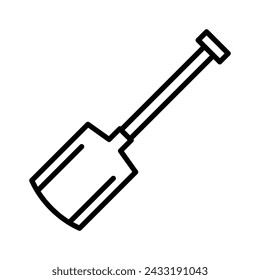 Shovel icon vector. Drip illustration sign. Tool symbol. Garden logo.