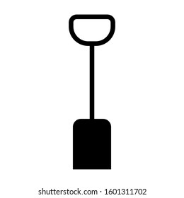 Shovel icon vector in flat design