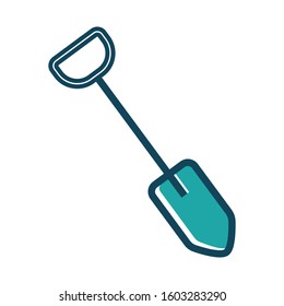 Shovel icon vector in flat design template