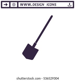 Shovel Icon Vector flat design style