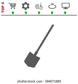 Shovel Icon Vector flat design style