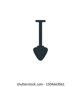 Shovel icon vector. Flat icon illustration