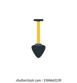 Shovel icon vector. Flat icon illustration