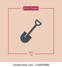 shovel Icon. Vector illustration EPS 10.