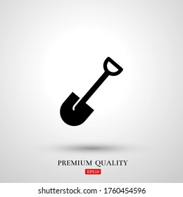 shovel Icon. Vector illustration EPS 10.