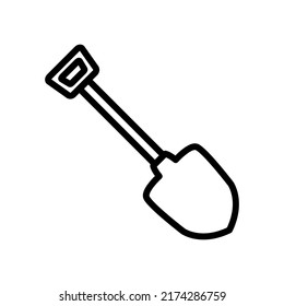 shovel icon vector illustration logo template for many purpose. Isolated on white background. unique style