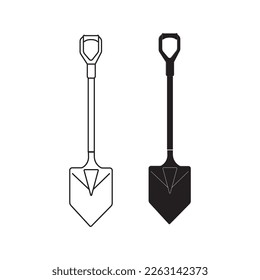 shovel icon vector illustration symbol design