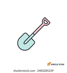 Shovel icon vector illustration. Shovel symbol isolated on white background