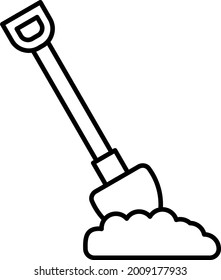 Imagen vectorial de icono de pala. También se puede usar para aplicaciones web, aplicaciones móviles y medios impresos.