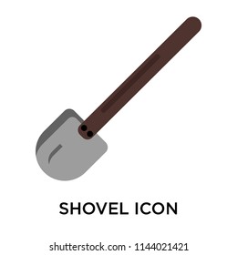 Shovel icon vector isolated on white background for your web and mobile app design, Shovel logo concept